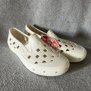 VANS Men's 10 Surf Boat Water Pool Slip On TRK Shoes Sandals Marshmallow Cream